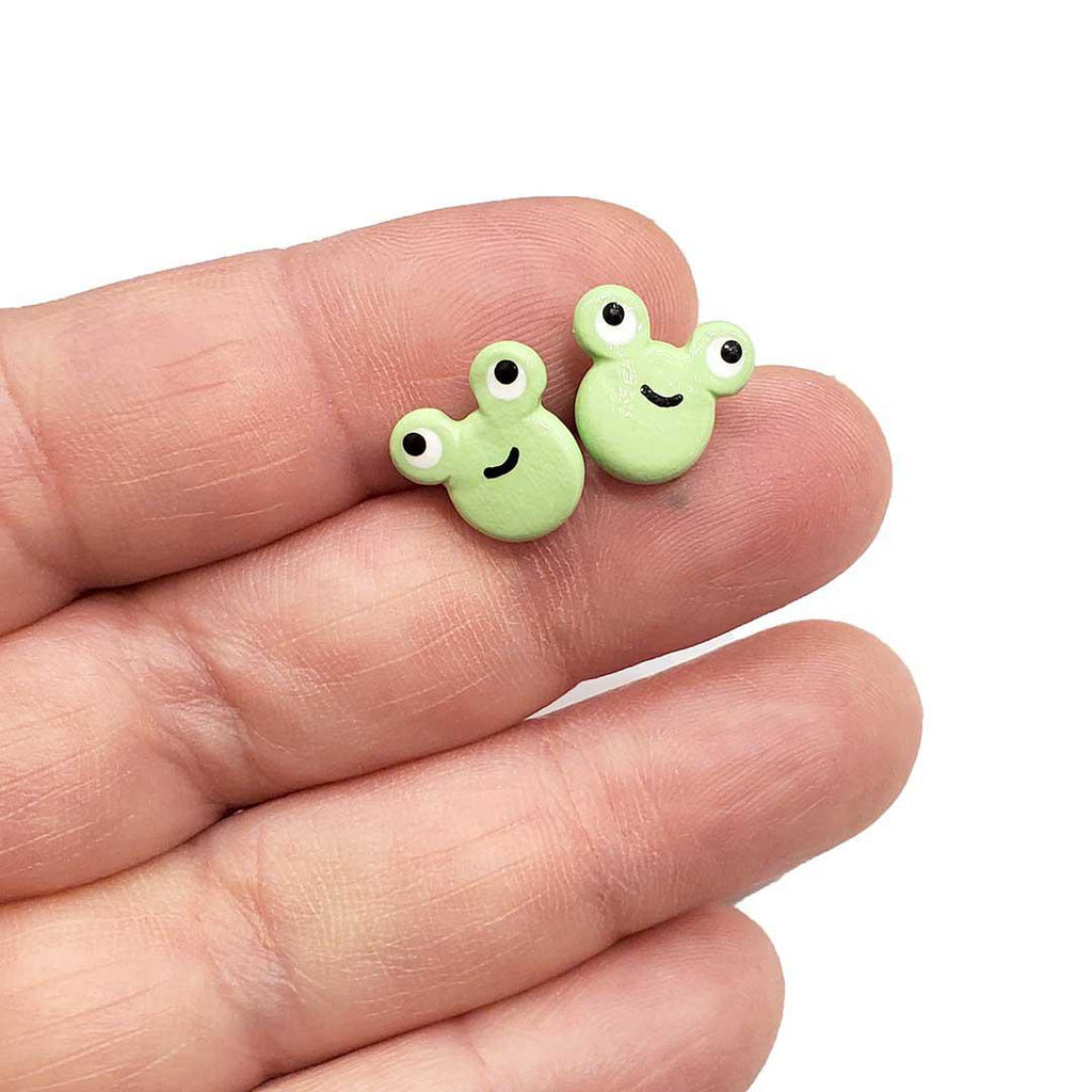 Earrings - Frog Studs by Mariposa Miniatures