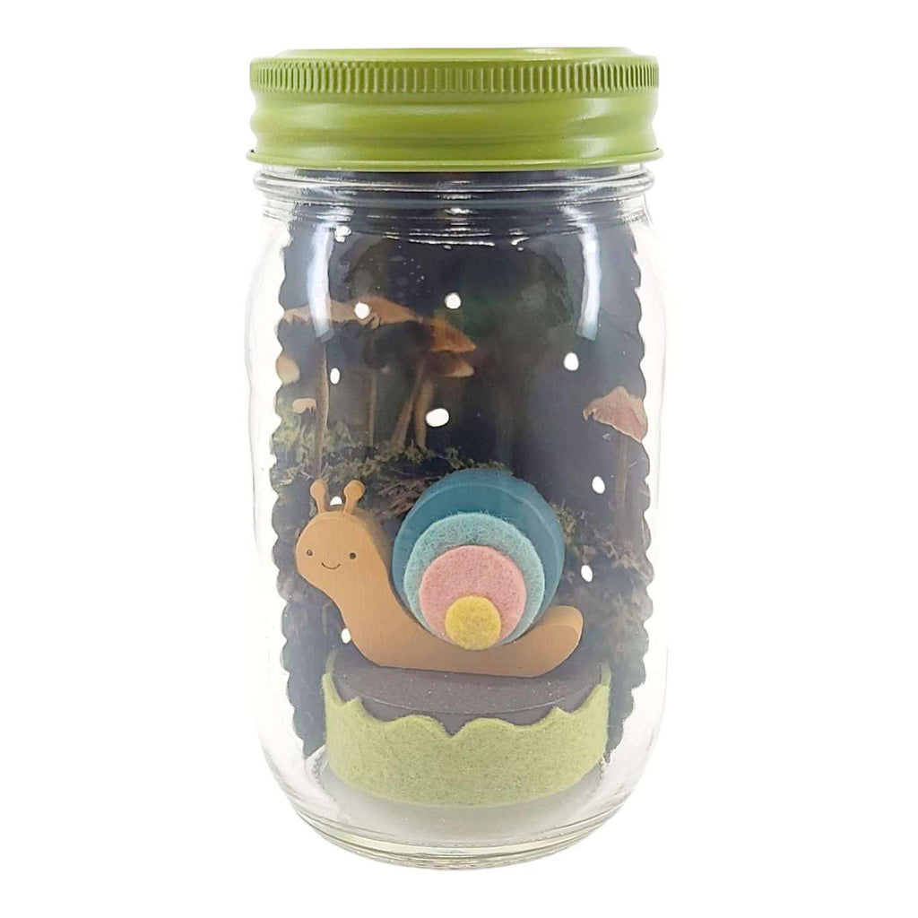 Solar Light - Mason Jar Snail by Tree by Kerri Lee