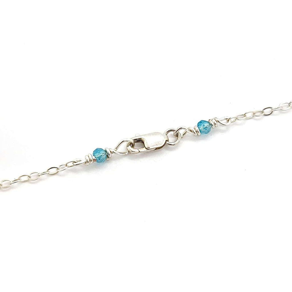 Necklace - Aquamarine Crystal Teardrop Cluster by Sugar Sidewalk