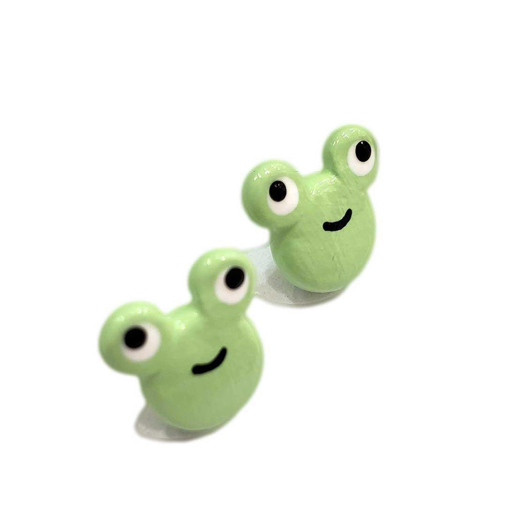 Earrings - Frog Studs by Mariposa Miniatures