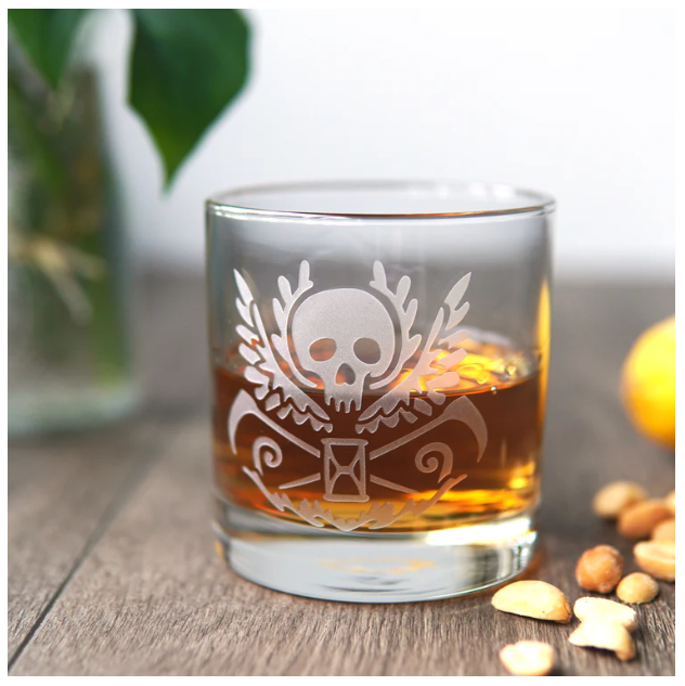 Lowball Glass - Death Skull by Bread and Badger