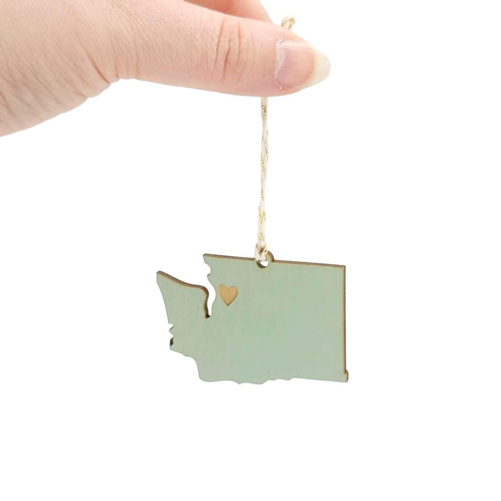 Ornaments - Small - WA State Heart Over Seattle (Asst Colors) by SnowMade