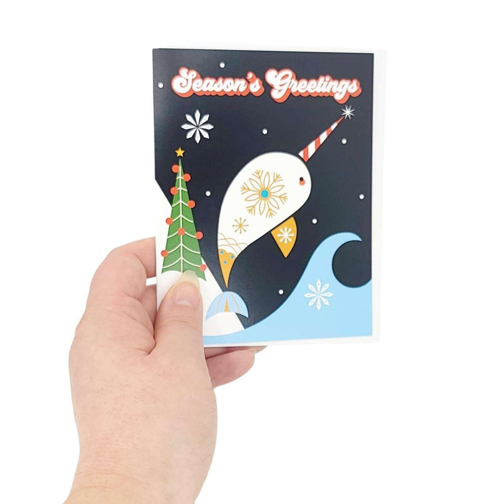 Card - Season's Greetings Narwhal by Amber Leaders Designs