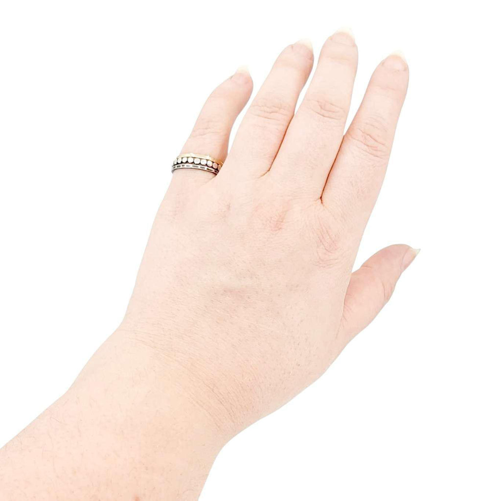 Ring - Size 5, 6.25, 7, 8 - Set of 3 Mixed Metal Stacking Rings (14k Gold, Sterling Silver) by 314 Studio