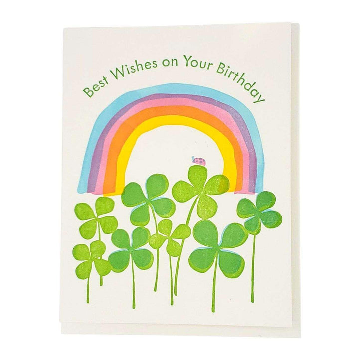 Card - Birthday - Best Wishes on Your Birthday Clovers by Ilee Papergoods