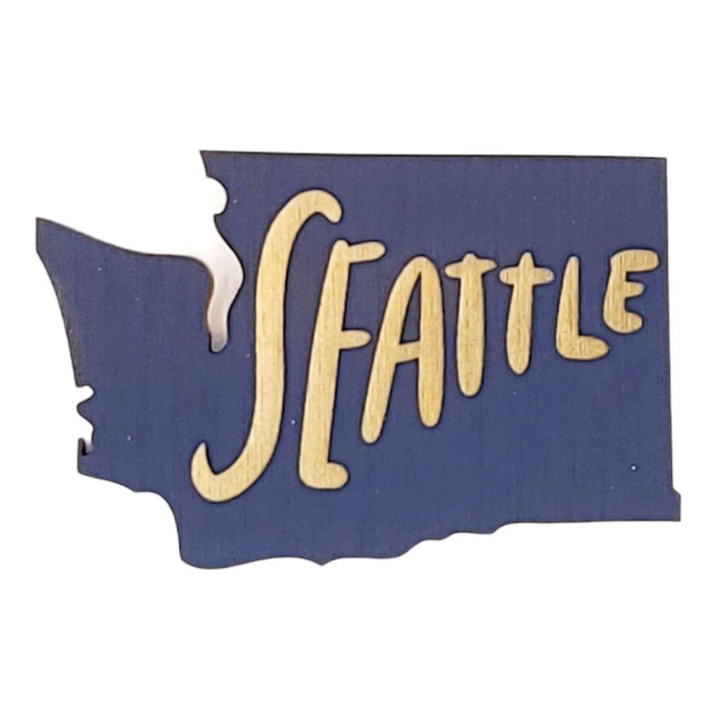 Magnets - Small - Seattle WA State (Assorted Colors) by SnowMade
