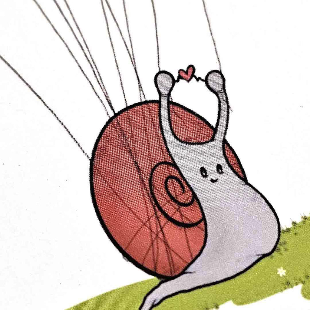 Card - Love & Friends - Kindness Snail Heart Balloons by World of Whimm