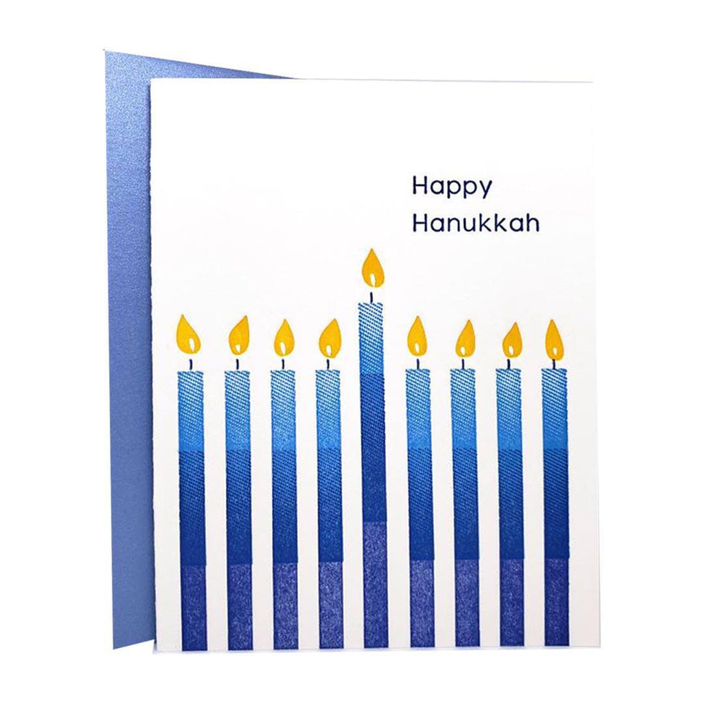 Card - Holiday - Candles Happy Hanukkah by Ilee Papergoods