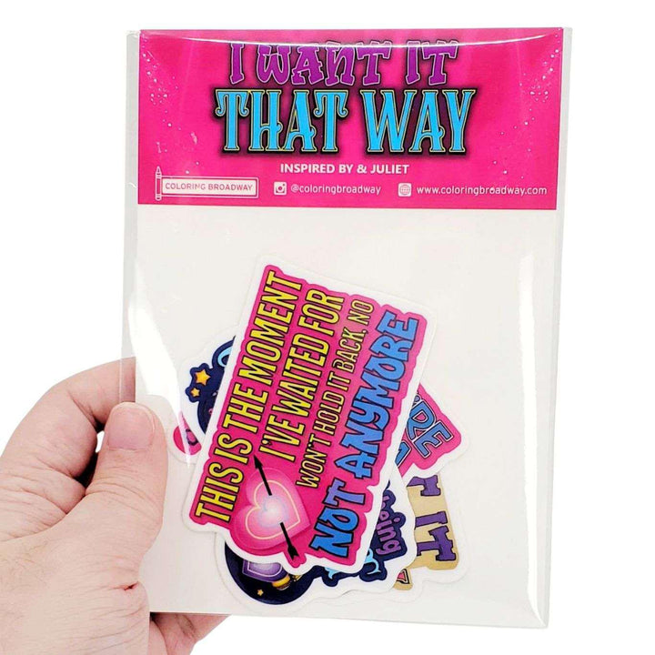 Sticker Pack - Set of 4 - I Want it That Way by Coloring Broadway