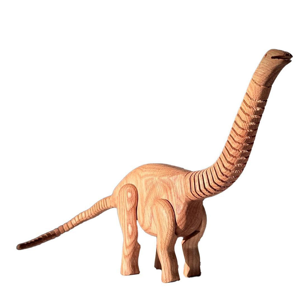 Wood Toy - Apatosaurus Dinosaur with Magnetic Joints by The Serious Toy Company