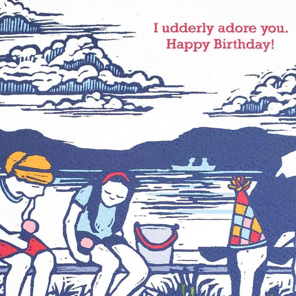Card - Birthday - Birthday Ice Cream (I Udderly Adore You) by Little Green