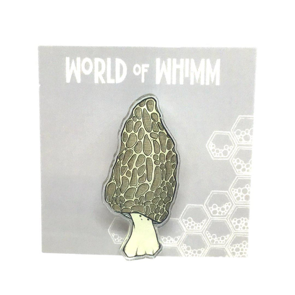 Pin - Morel Mushroom Acrylic by World of Whimm