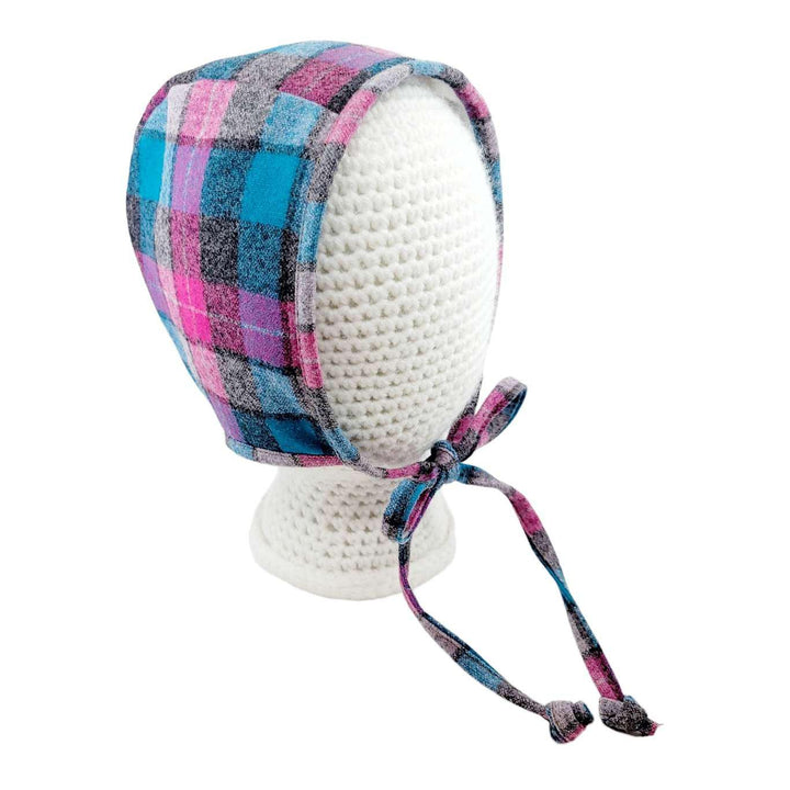 Baby Bonnet - Pendleton Wool in Blue and Pink by Belly of a Whale