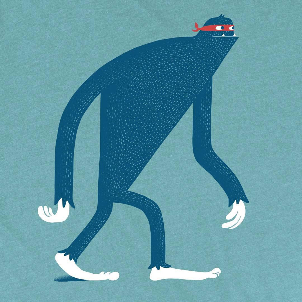 Adult Crew Neck - Sasquatch in Disguise Blue Lagoon Tee (XS - 3XL) by Factory 43