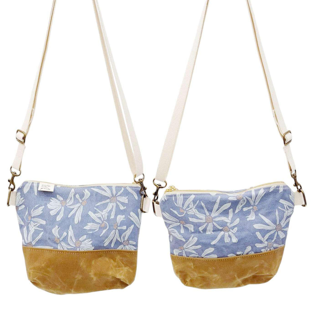 Bag - Small Cross-Body (Blue Daisy) by Emily Ruth Prints