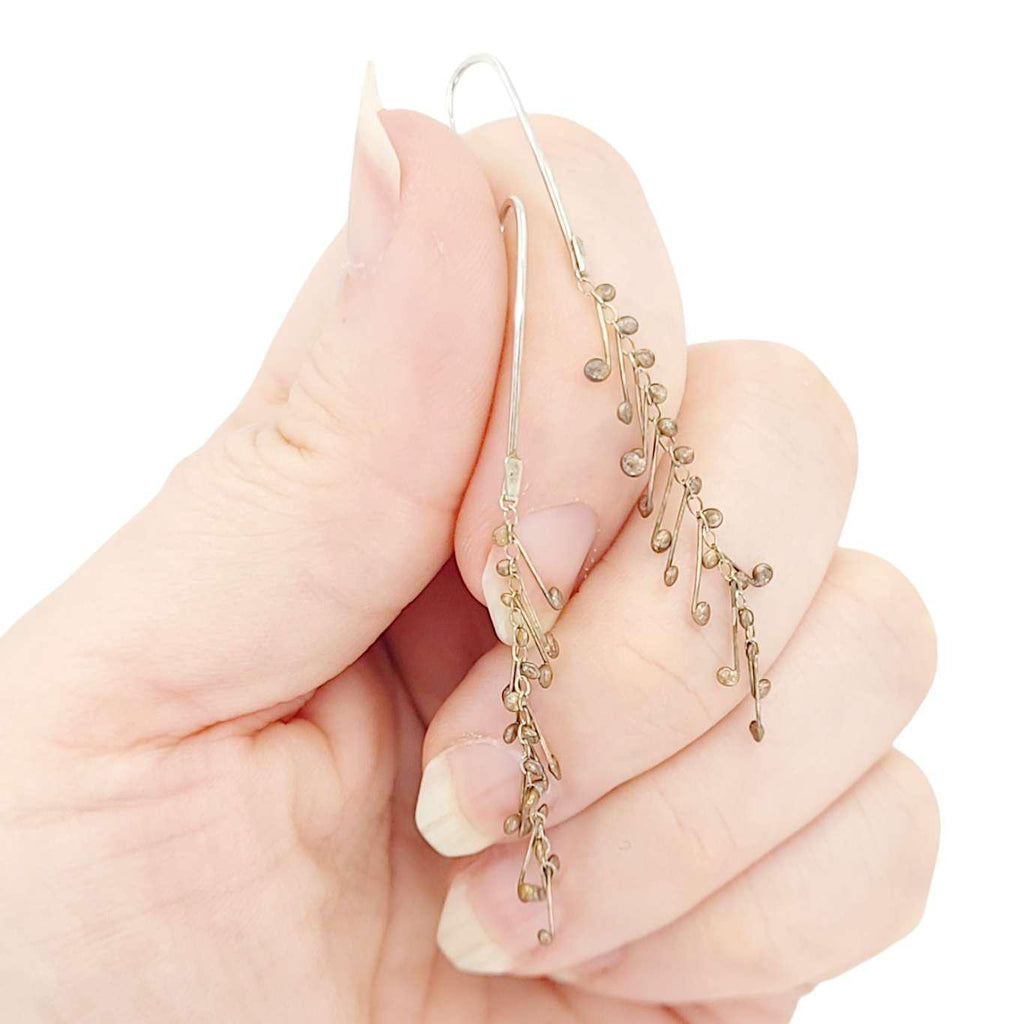 Earrings - Foliage (Oxidized Silver) by Verso