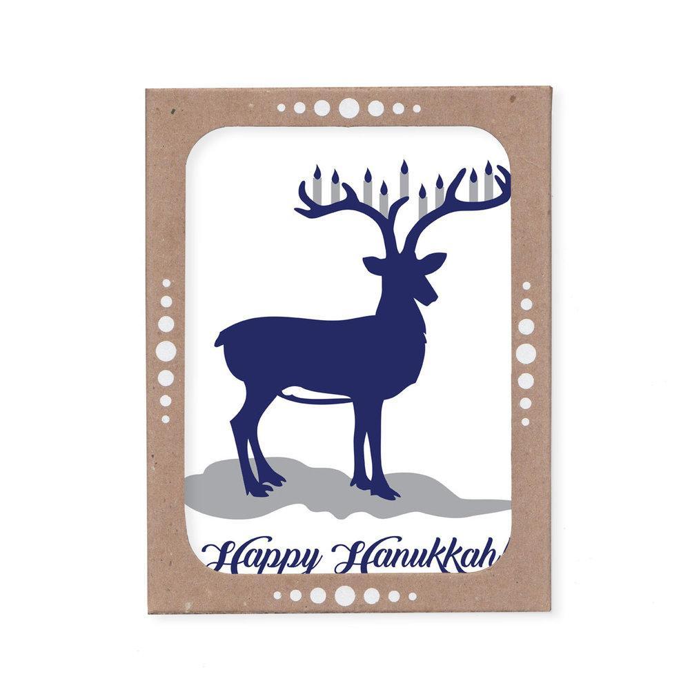 Card Set of 6 - Holiday - Hanukkah Deer by Orange Twist