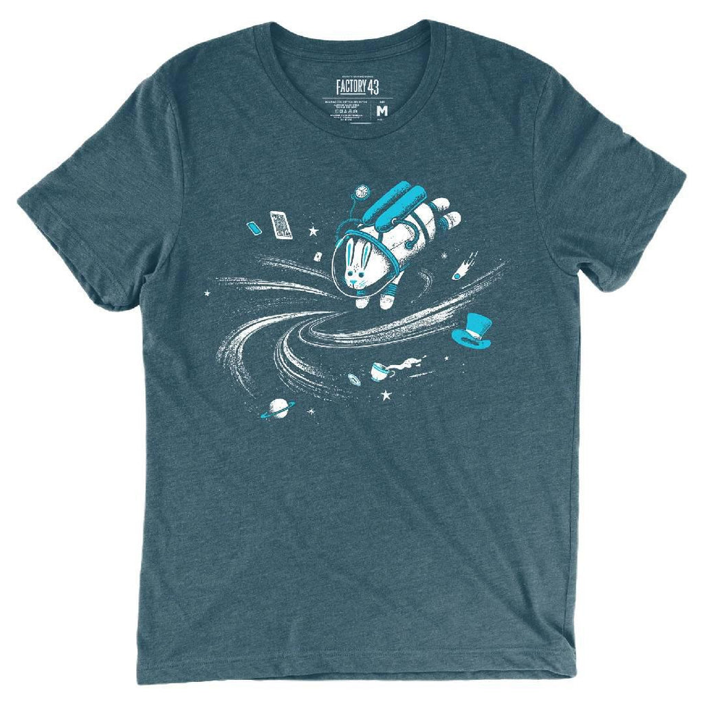 Adult Crew Neck - Rabbit Hole Indigo Tee (XS - 2X) by Factory 43