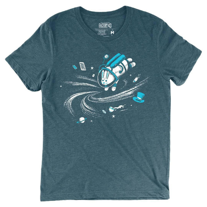 Adult Crew Neck - Rabbit Hole Indigo Tee (XS - 2X) by Factory 43