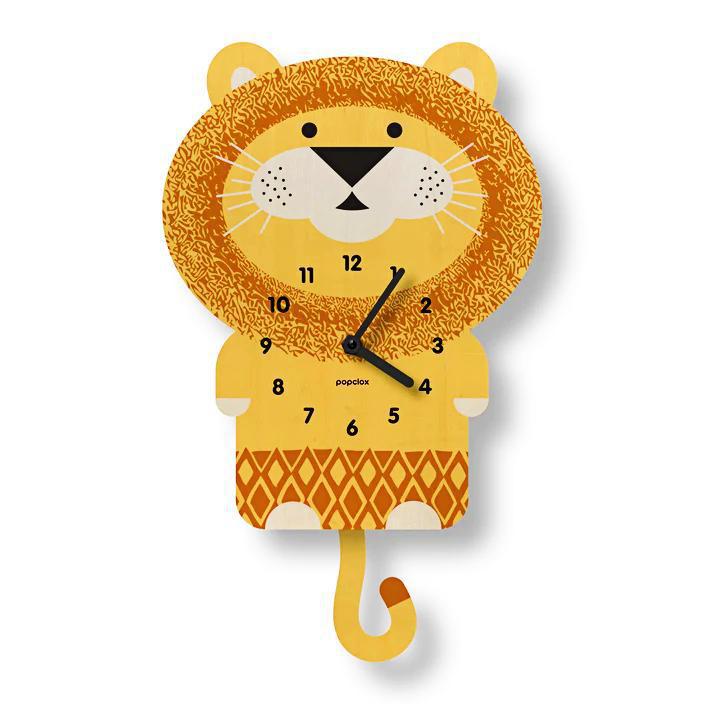 Wood Clock - Lion Pendulum by Popclox