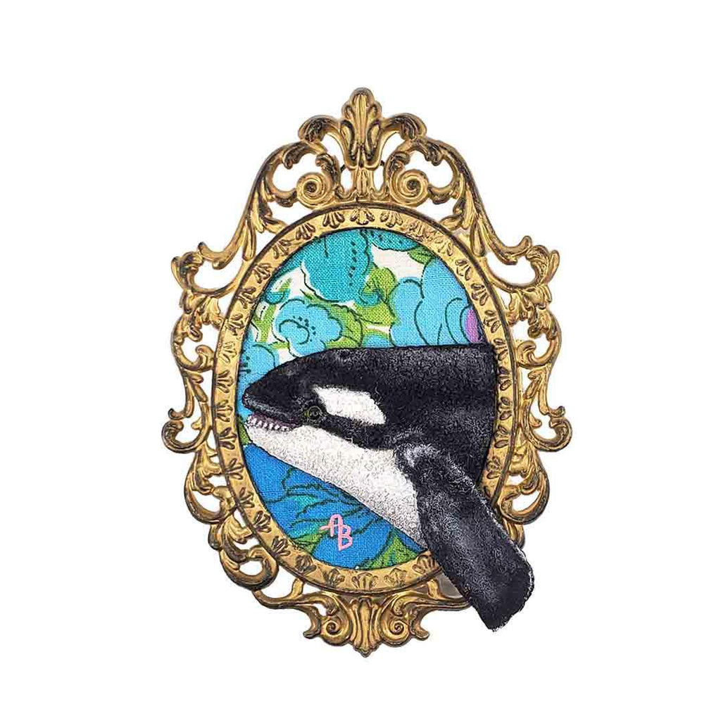 Applique Art - 3.75 x 5.5 - Killer Whale by Alise Giddens of Chubby Bunny