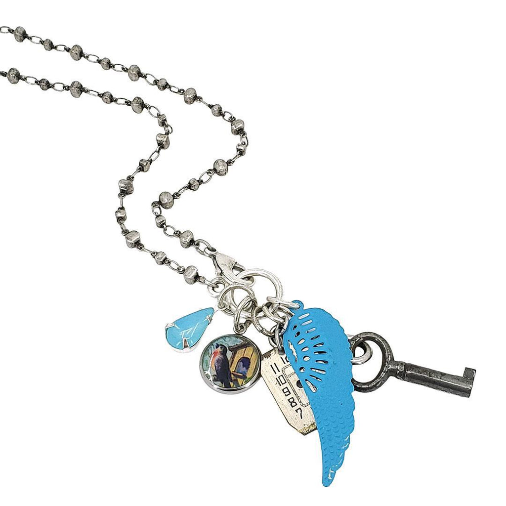 Necklace - ReCollect (Messenger of Joy) by Christine Stoll | Altered Relics