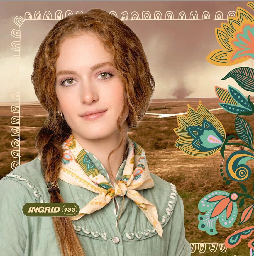 Bandana - Ingrid (Cream Multi Floral) by Handker Bandanas