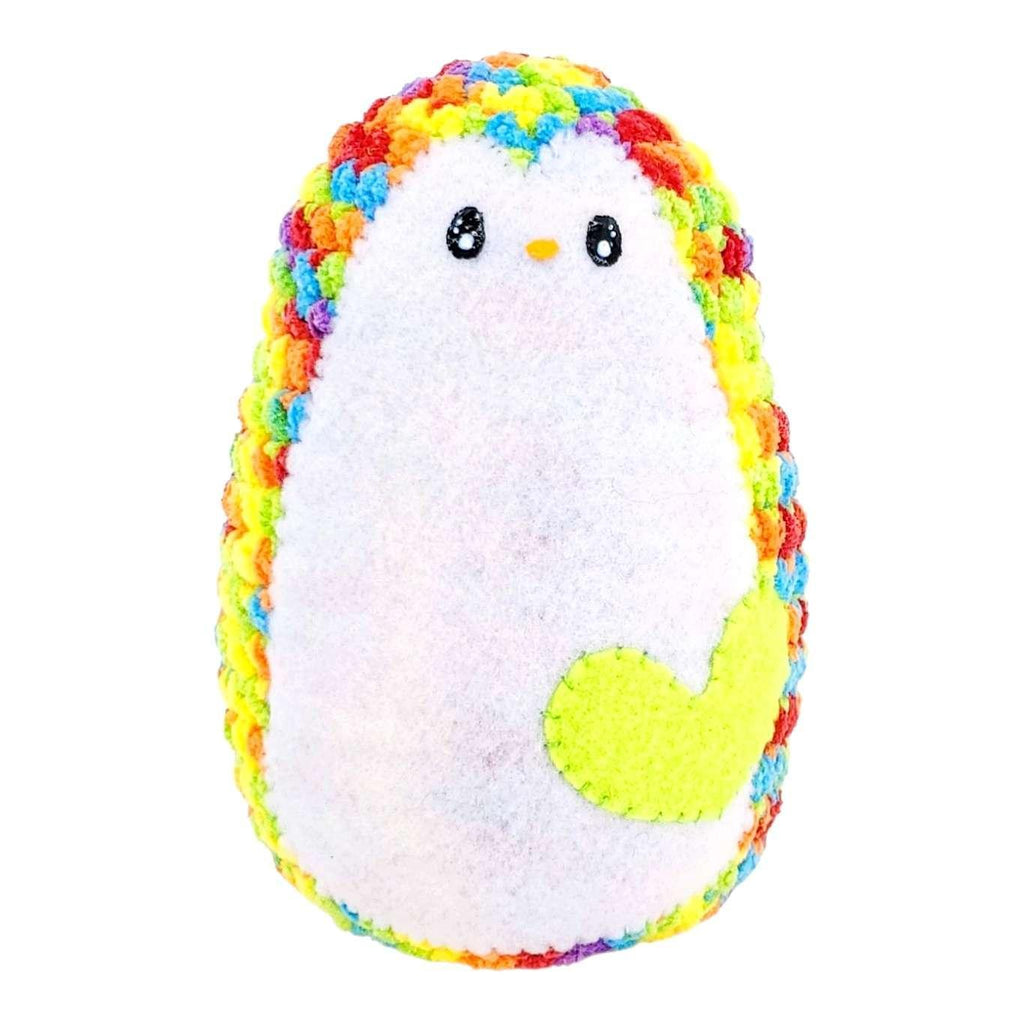 Plush Toy - Large Penguin (Rainbow with Green Heart) by Moyo Workshop