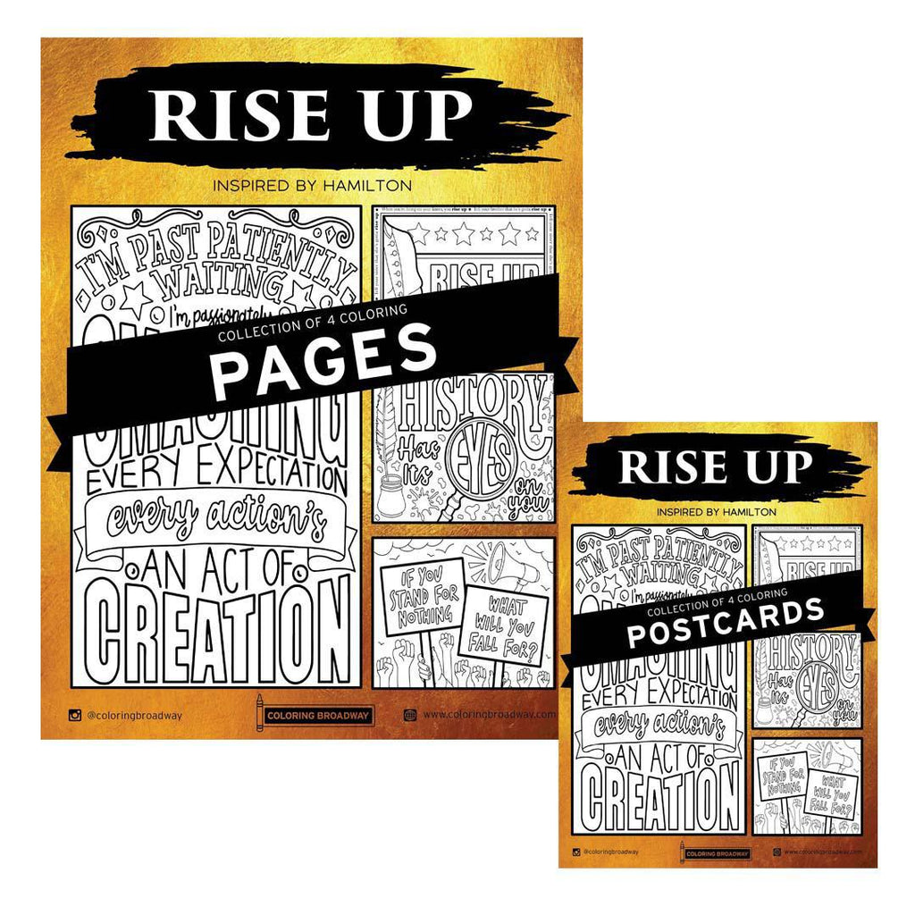 Coloring - Rise Up (Pages or Postcards) by Coloring Broadway