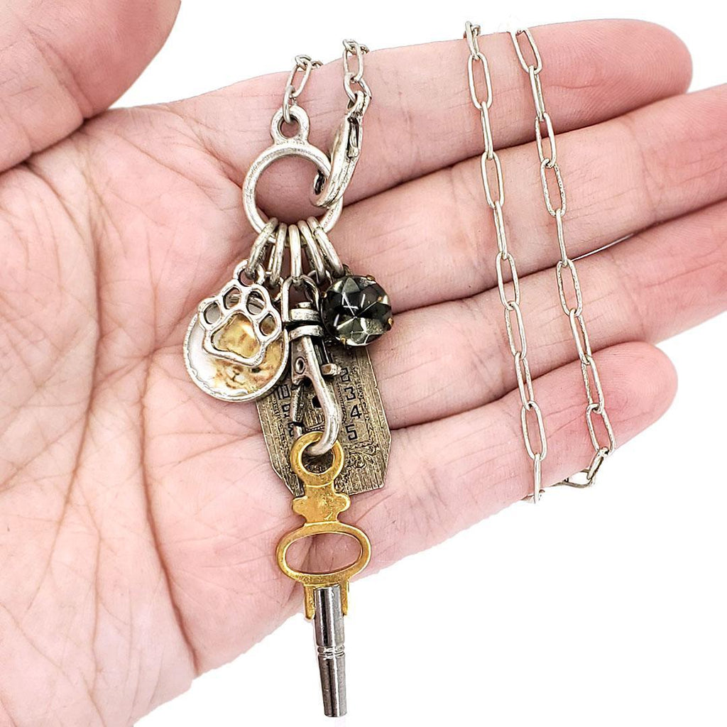 Necklace - ReCollect (Nine Lives for Puff) by Christine Stoll | Altered Relics