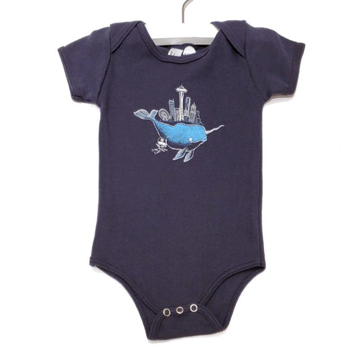 Onesie - Narwhal Ninja Diver on Blue by Namu