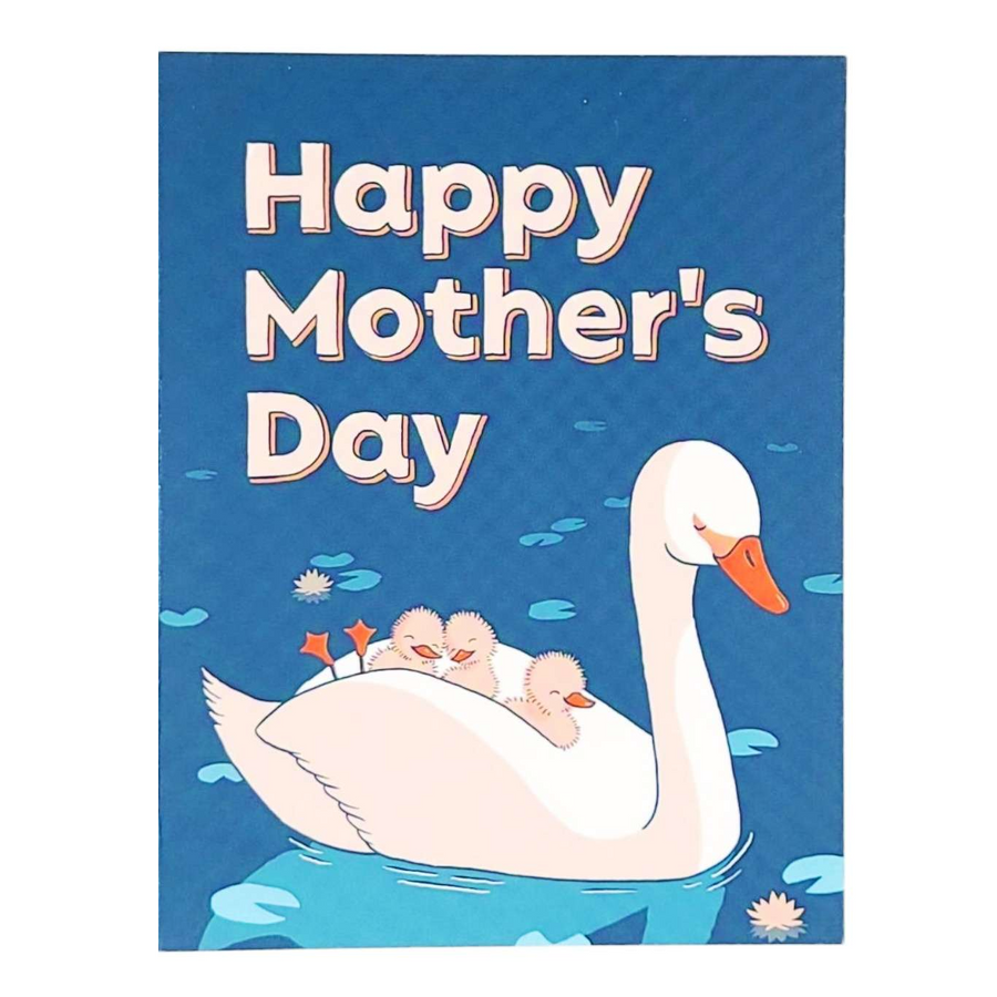 Card - Mother's Day - Swan and Cygnets by Semi Sweet Press, image 1 of 2