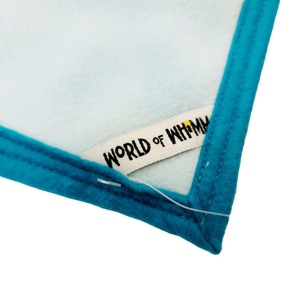 Blanket - Aqua Blue with Blue Star on Gold by World of Whimm