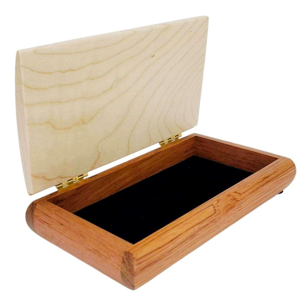 Jewelry Box - Mini Possibility Box (Bubinga, Curly Maple) by Mikutowski Woodworking