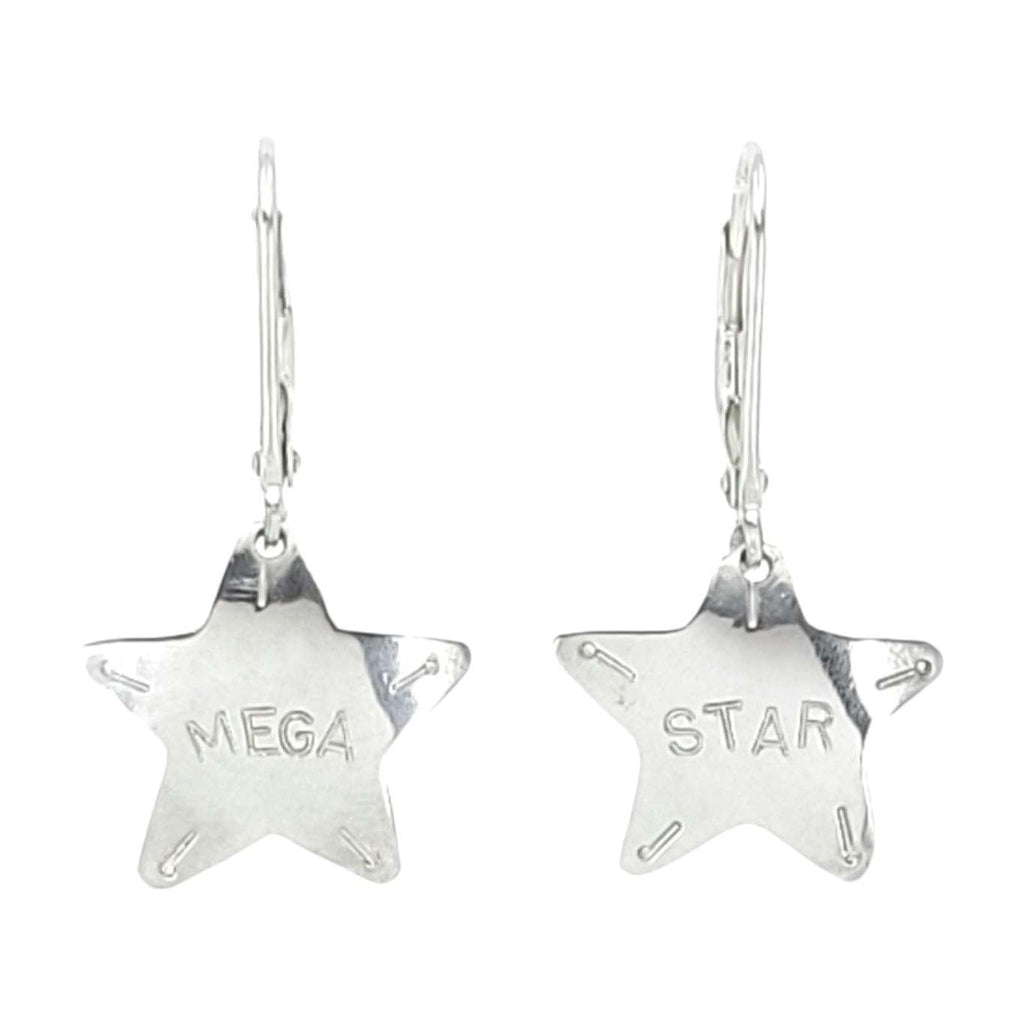 Earrings - Small MEGA STAR Drops (Sterling Silver) by imakecutestuff