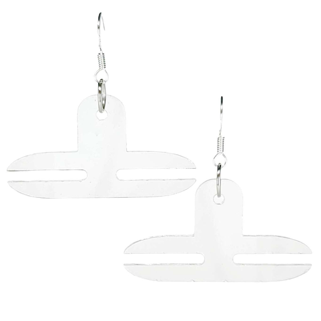 Earrings - Horizontal Clear-Ings Enamel Pin Earring Converters by Pop Pastel