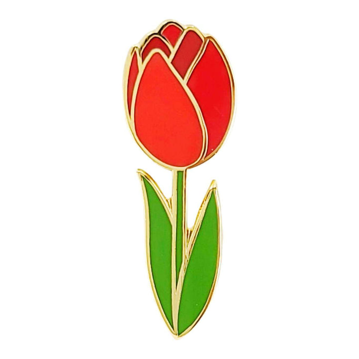 Enamel Pin - Red Tulip by Hemleva