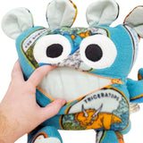 Plush - 14in - Large Chomper Buddy (Teal Dinosaurs Mint) by Peek A Boo Plush, image 5 of 7