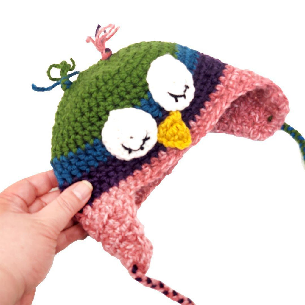 Hat - Toddler - Owl (Green Blue Purple Pink) by Scary White Girl