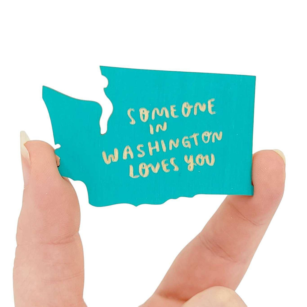 Magnets - Small - WA State Someone in WA Loves You (Assorted Colors) by SnowMade