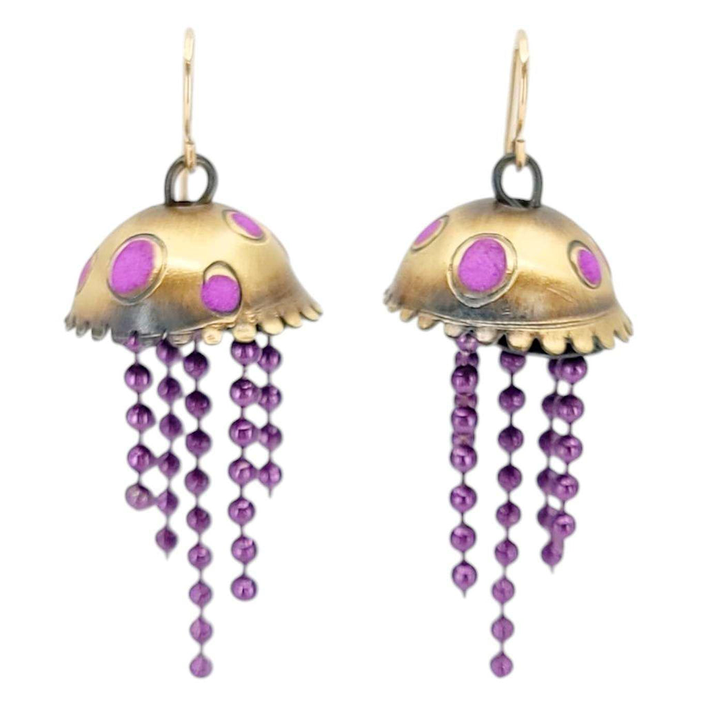 Earrings - Jellyfish (Grape) by Chickenscratch