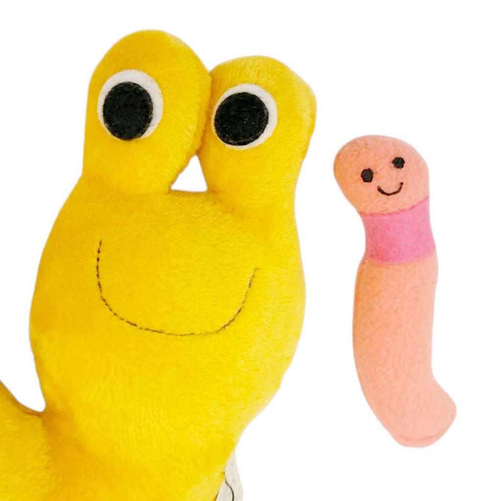 Plush - Happy Banana Slug (Earthworm) by The Happy Groundhog Studio