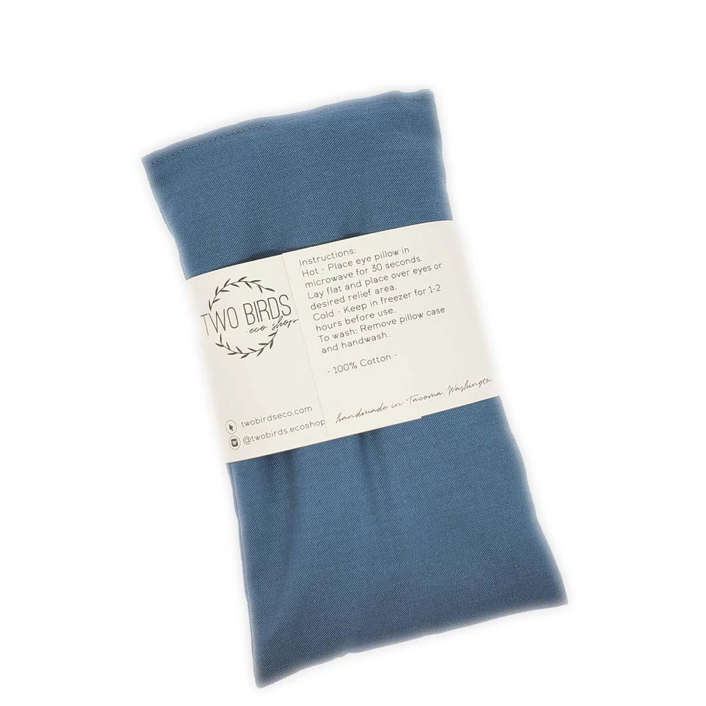 Eye Pillow - Denim Blue (Lavender or Scent Free) by Two Birds Eco Shop