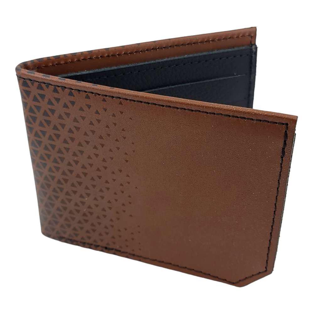 Leather Wallet - Brown Triangles by Backerton