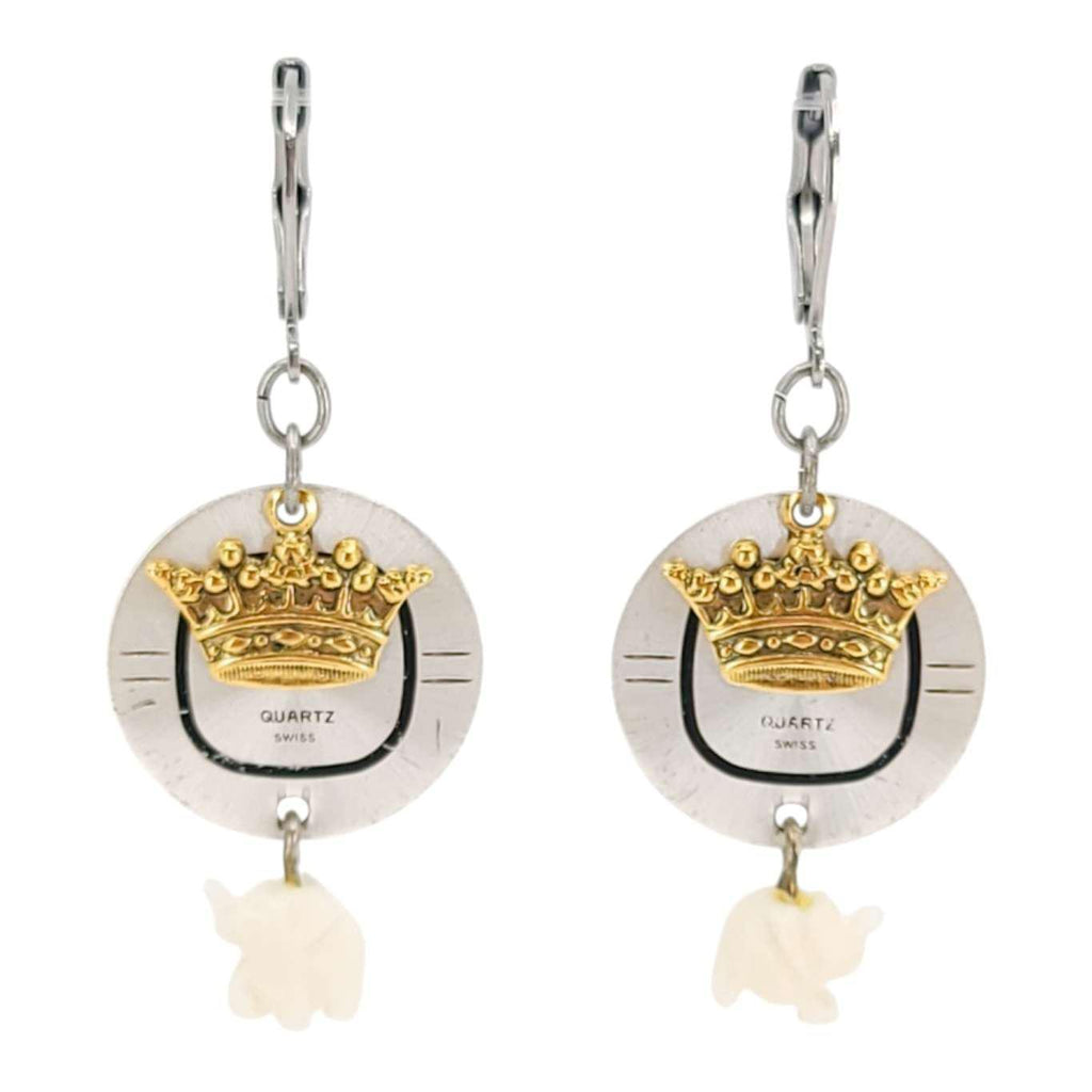 Earrings - Watch Dials - A Majestic Time by Christine Stoll | Altered Relics