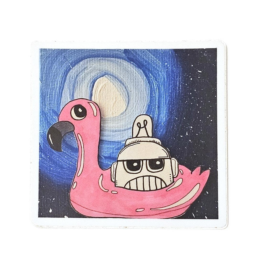 Sticker - Marty's Pink Floatie by Mandy Greear