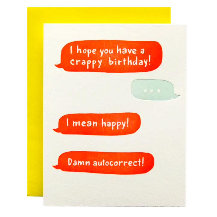 Card - Birthday - Crappy Birthday by Ladyfingers Letterpress