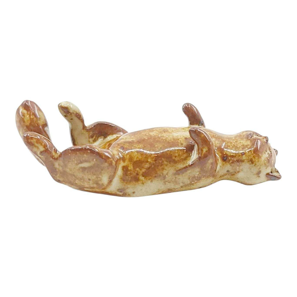 Collectible - Tea Pet Figurine (Light Brown Cat) by Mist Ceramics