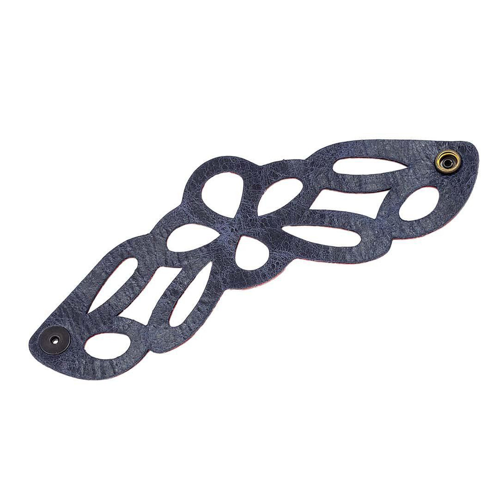 Cuff - Butterfly Reversible (Cranberry Red and Midnight Blue) by Oliotto