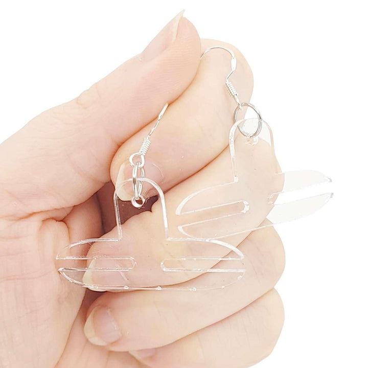 Earrings - Horizontal Clear-Ings Enamel Pin Earring Converters by Pop Pastel